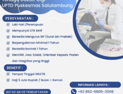 dibutuhkan Dokter Gigi, PKM Salutambung Open Rekruitment