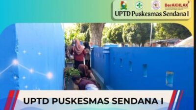 Komitmen Menjaga Kebersihan Lingkungan kerja, UPTD Puskesmas Sendana I Rutin Kerja Bakti